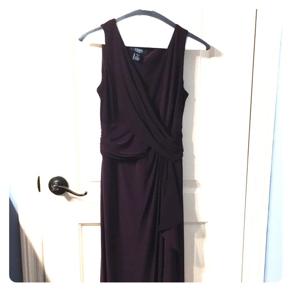 Dark purple sleeveless maxi prom gown - Picture 1 of 7